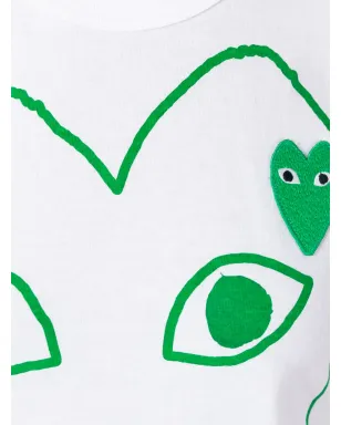 Comme Des Garçons Play ロゴアウトラインプリントTシャツ - サムネイル4