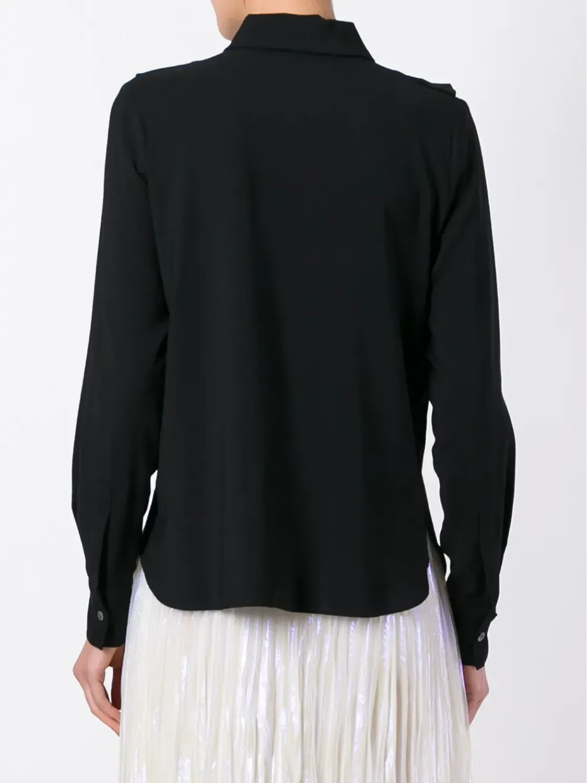 Maison Kitsuné ラッフルパネルシャツ - 画像4