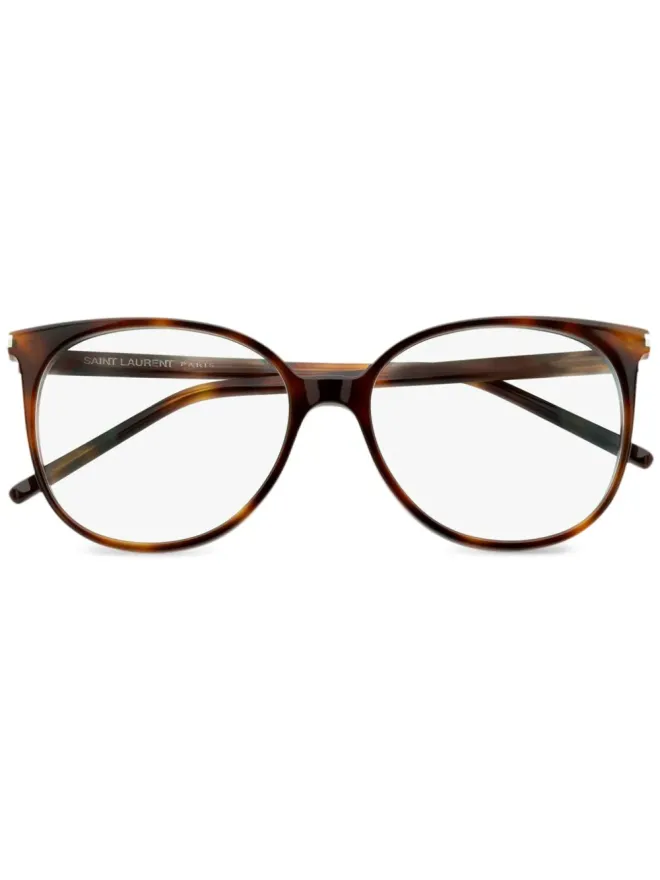 Saint Laurent Eyewear Saint Laurent Eyewear スクエアフレーム眼鏡 - ブラウンの商品画像