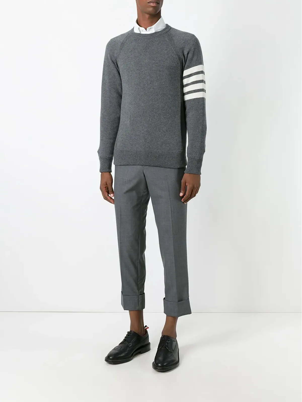 Thom Browne 4-Bar クルーネック カシミヤ セーター - 画像2