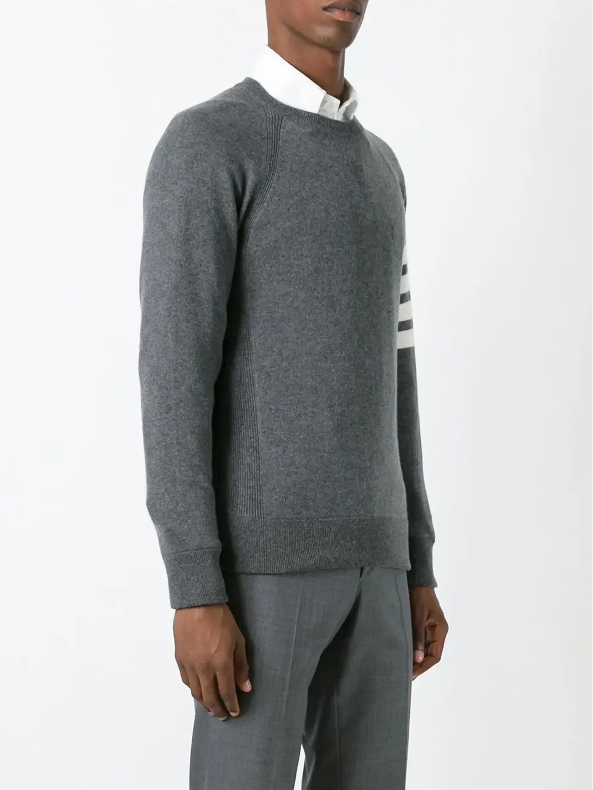 Thom Browne 4-Bar クルーネック カシミヤ セーター - 画像3