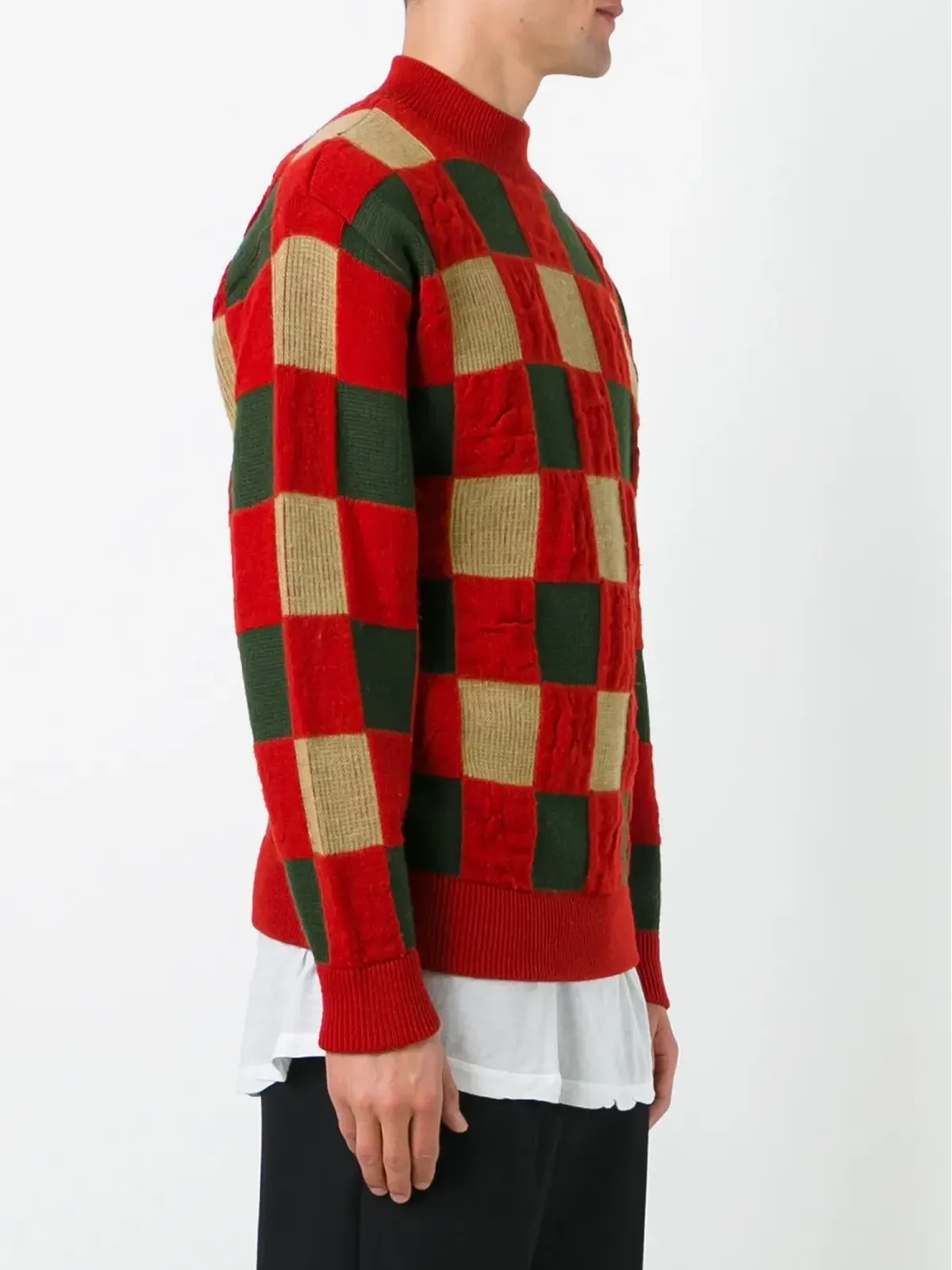 Issey Miyake Pre-Owned チェック柄ジャンパー - Red - 画像3