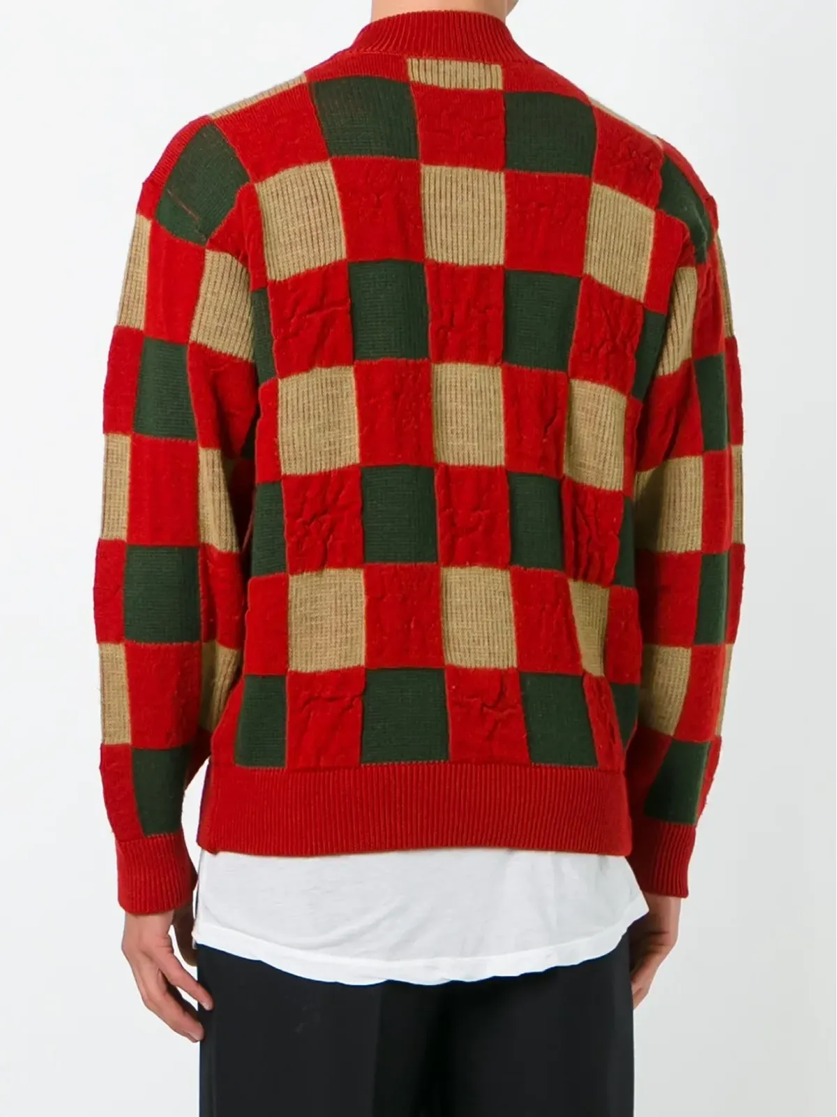 Issey Miyake Pre-Owned チェック柄ジャンパー - Red - 画像4