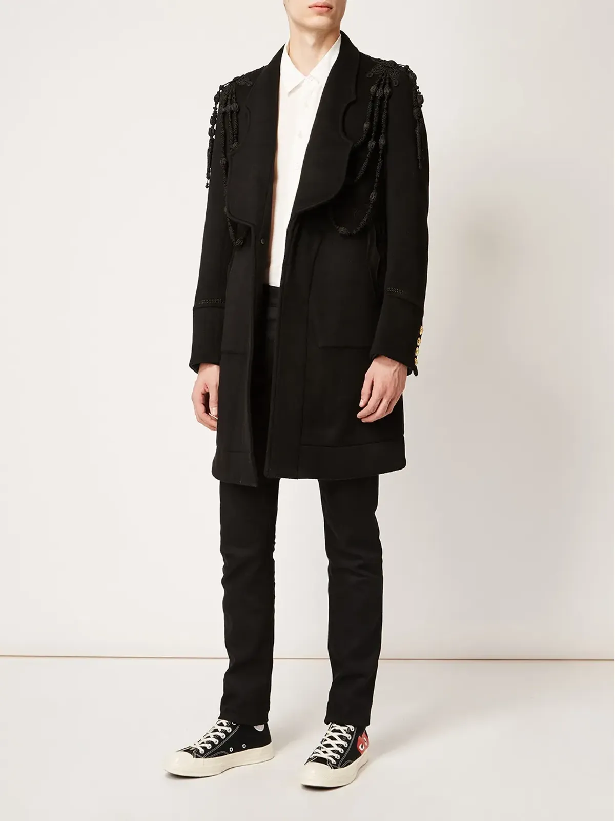 Takahiromiyashita The Soloist embroidered panelled coat - 画像2
