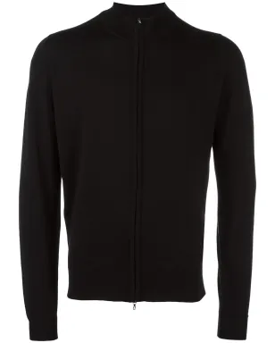 John Smedley ハイネックジップカーディガン - ブラック - サムネイル1