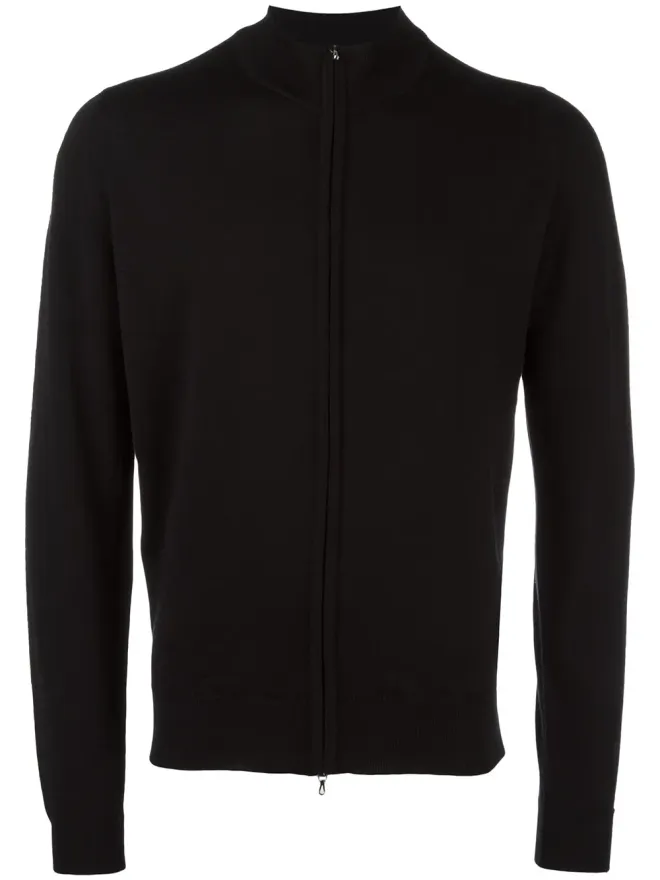 John Smedley John Smedley ハイネックジップカーディガン - ブラックの商品画像
