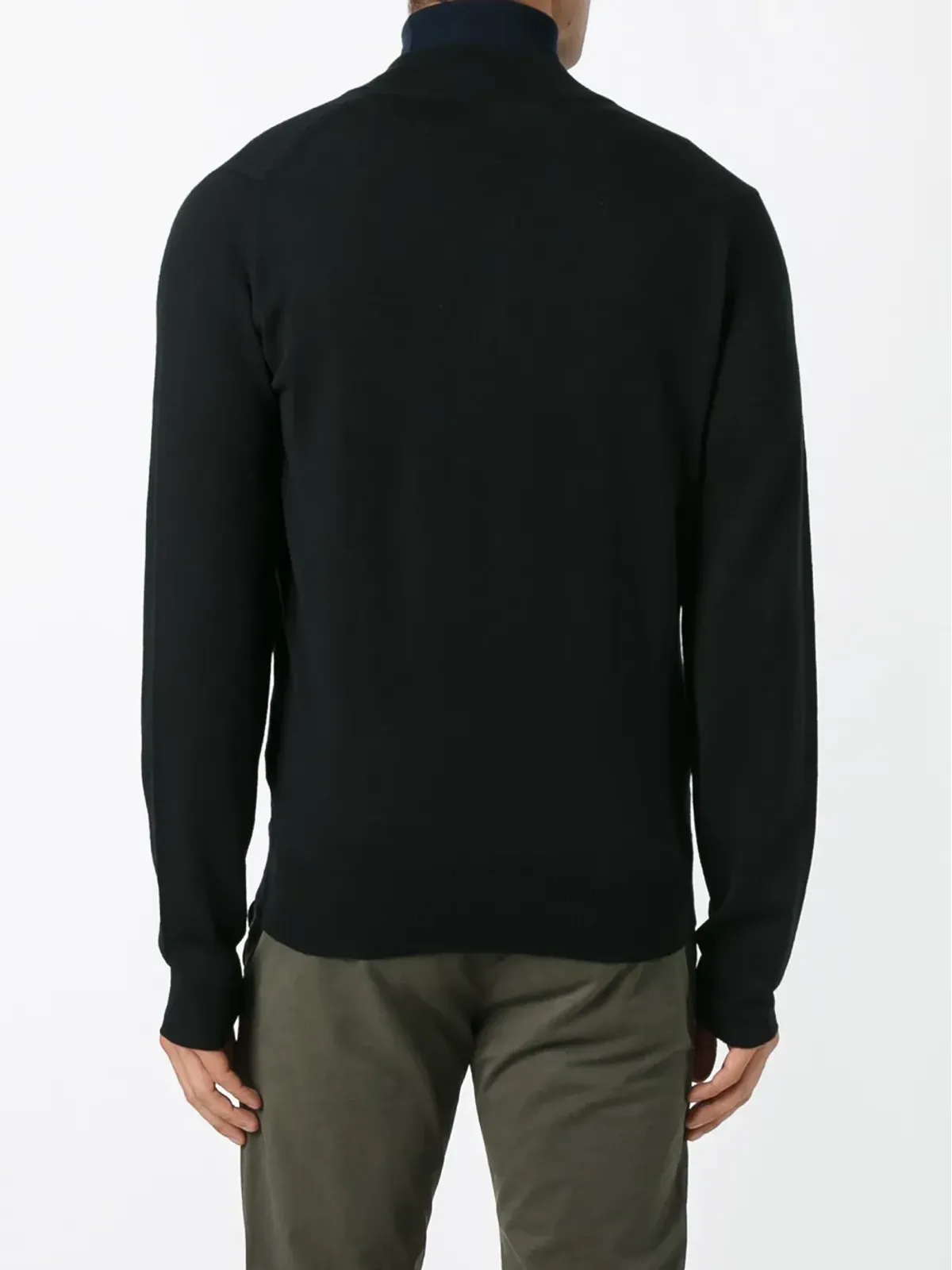 John Smedley ハイネックジップカーディガン - ブラック - 画像4