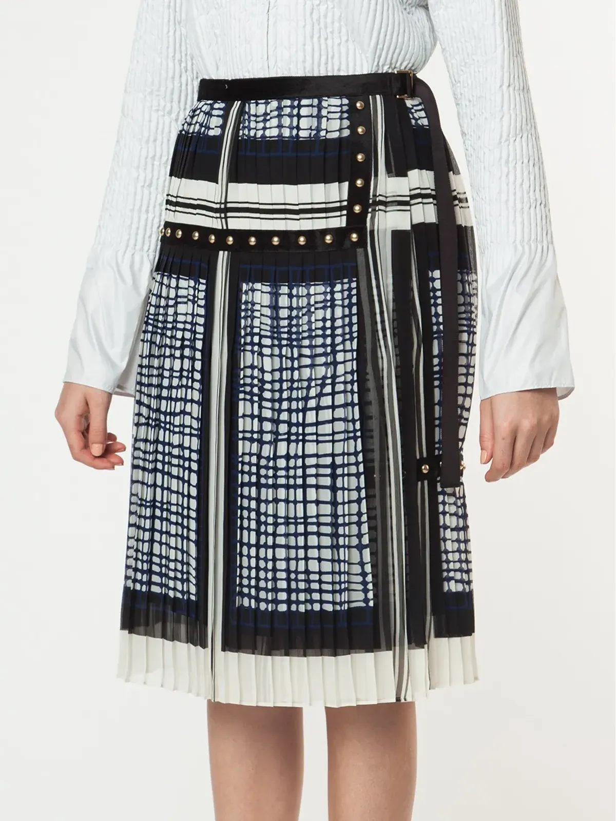 sacai プリントプリーツミディスカート - 画像3