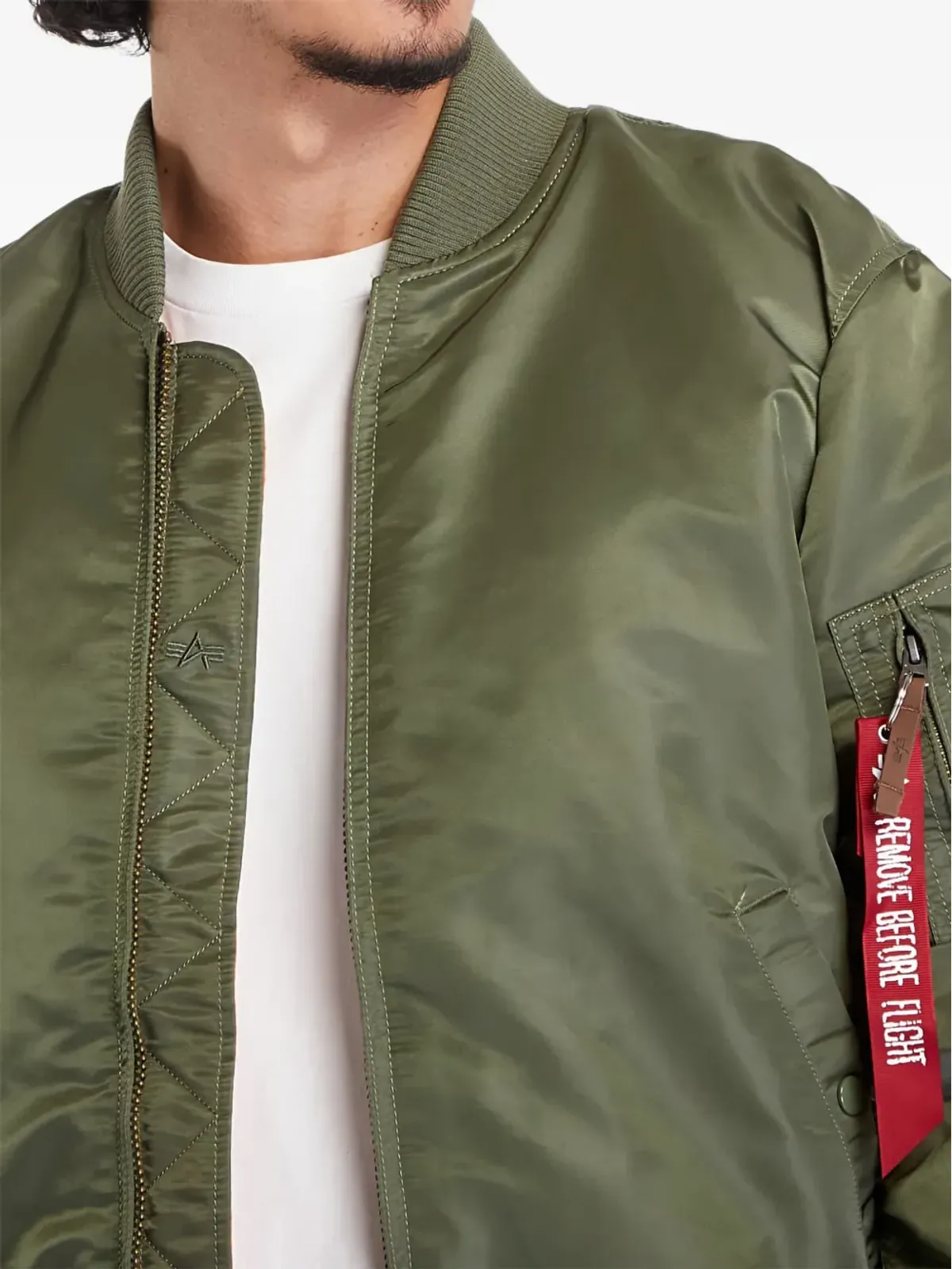 Alpha Industries MA-1 VF 59ジップアップボンバージャケット グリーン - 画像5