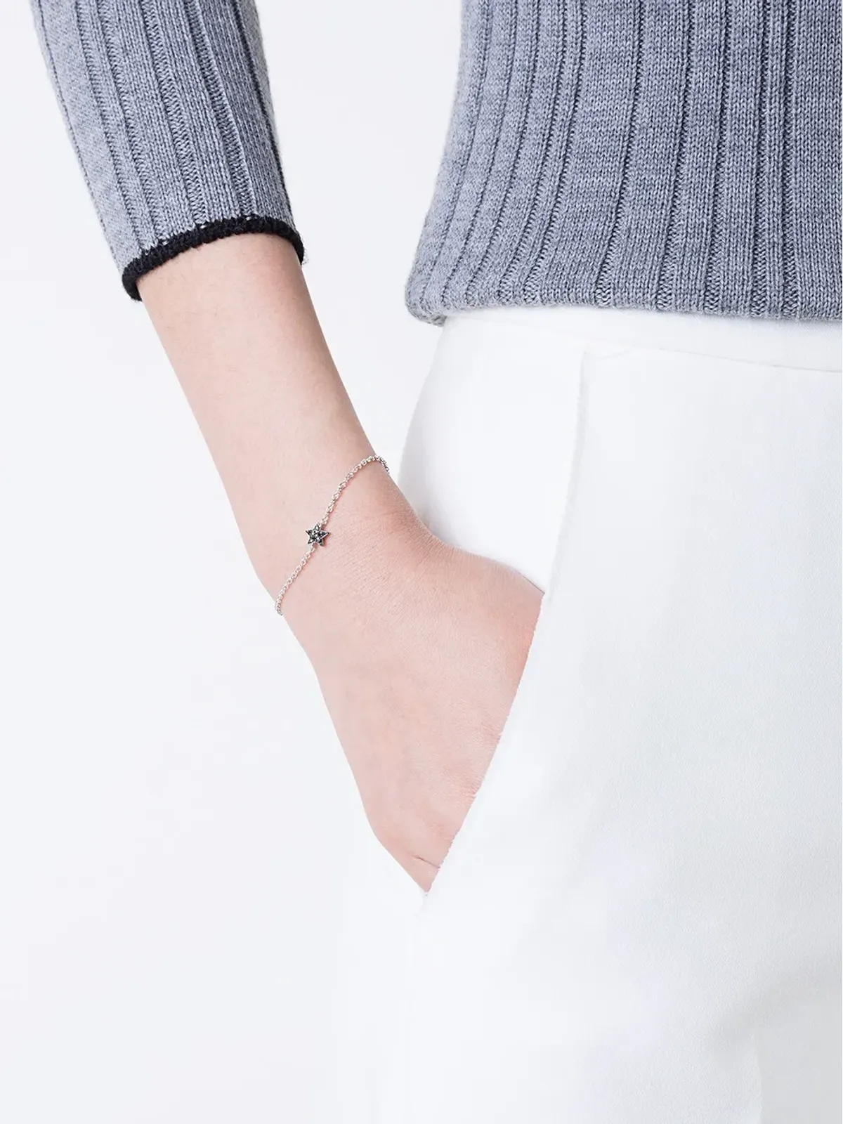 ALINKA 18kt white gold STASIA MINI Star diamond bracelet - Metallic - 画像2