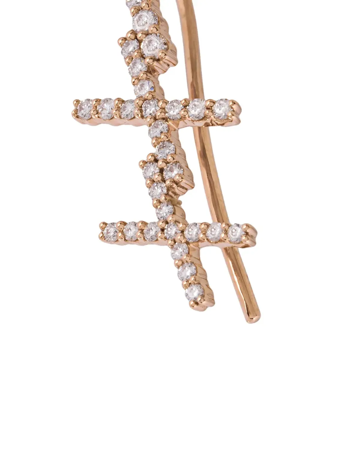 ALINKA 18kt rose gold KATIA diamond left ear cuff - 画像3