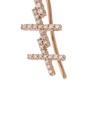 ALINKA 18kt rose gold KATIA diamond left ear cuff - サムネイル3