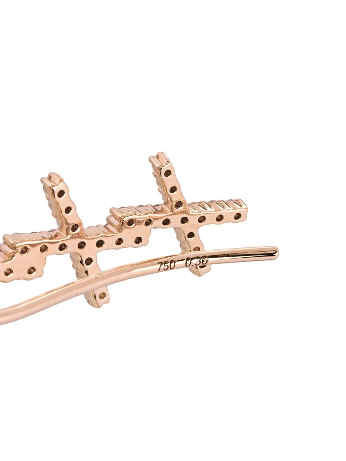 ALINKA 18kt rose gold KATIA diamond left ear cuff - 画像4