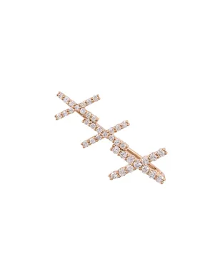 ALINKA 18kt rose gold Katia ダイヤモンド 右耳イヤーカフ - サムネイル1