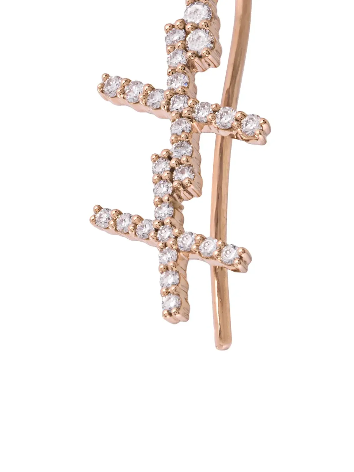 ALINKA 18kt rose gold Katia ダイヤモンド 右耳イヤーカフ - 画像3