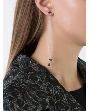 ALINKA 18ktホワイトゴールド STASIA ダイヤモンドチェーン・ドロップ・ピアス - サムネイル2