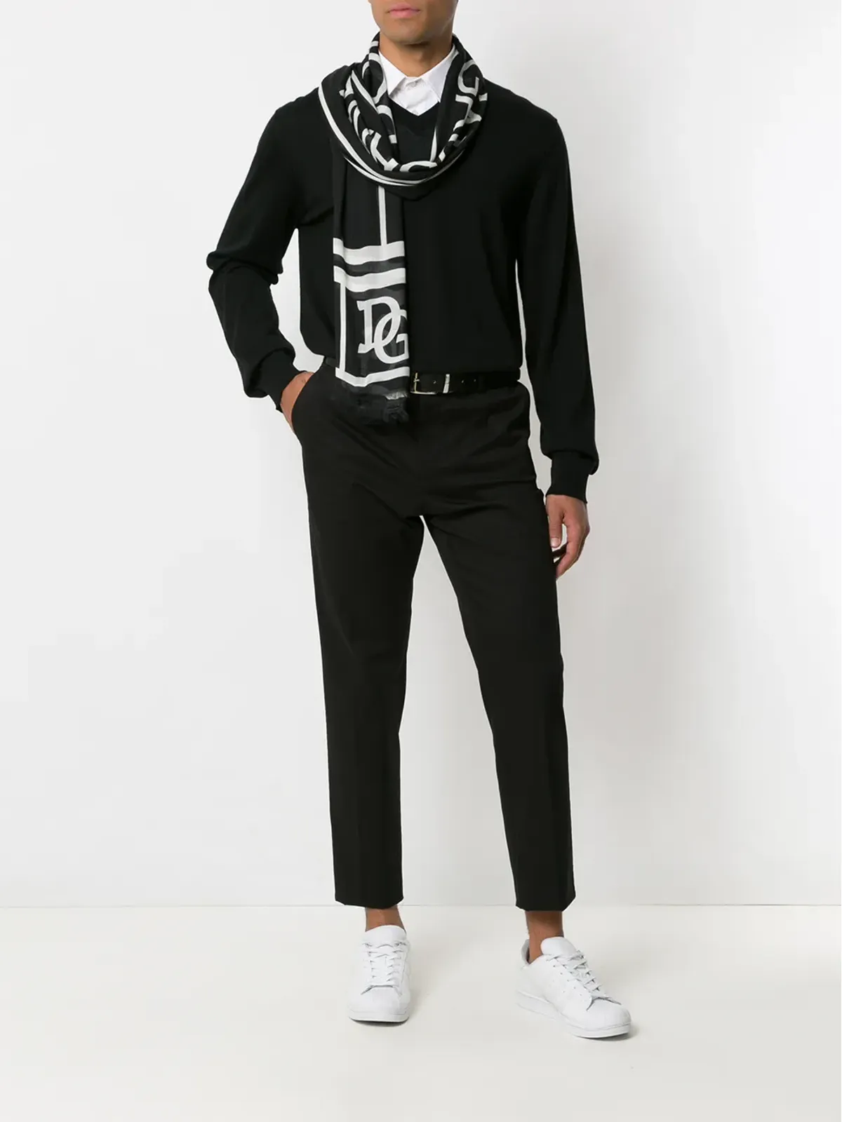 Dolce & Gabbana カシミア Vネック セーター ブラック - 画像2