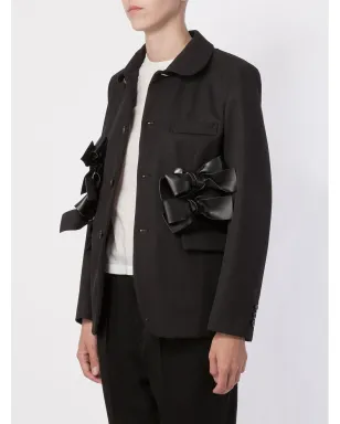 Comme Des Garçons ボウアップリケ付きラウンドカラー ブレザー - サムネイル3