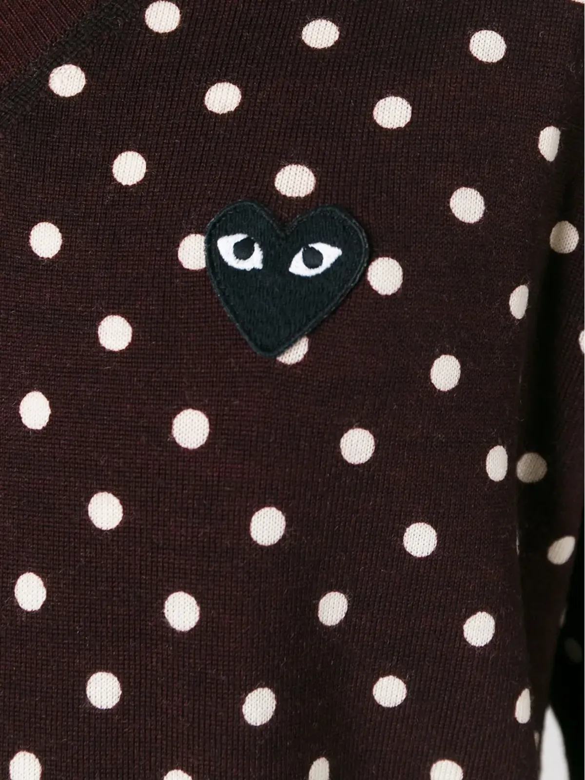 Comme Des Garçons Play ポルカドット柄Vネックセーター - 画像5