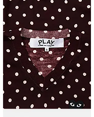 Comme Des Garçons Play ポルカドット柄Vネックセーター - サムネイル2