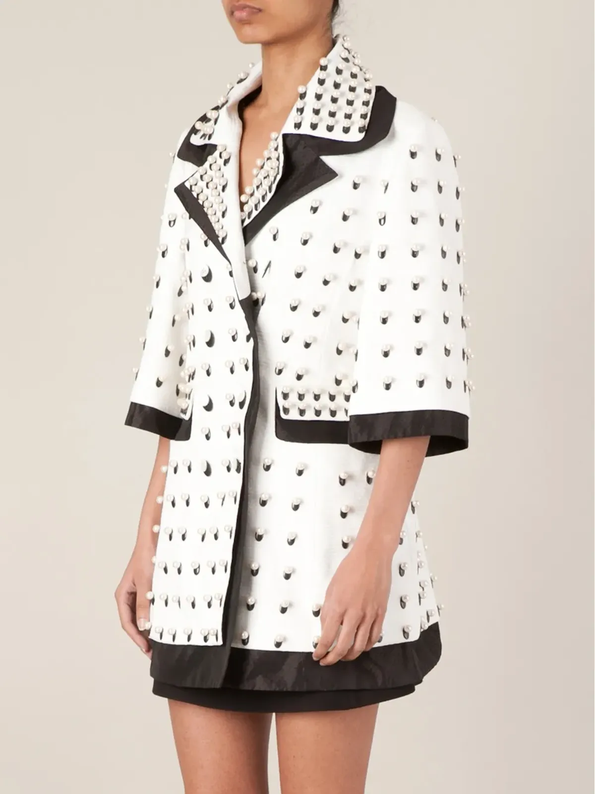 Anrealage パール装飾コート - 画像3