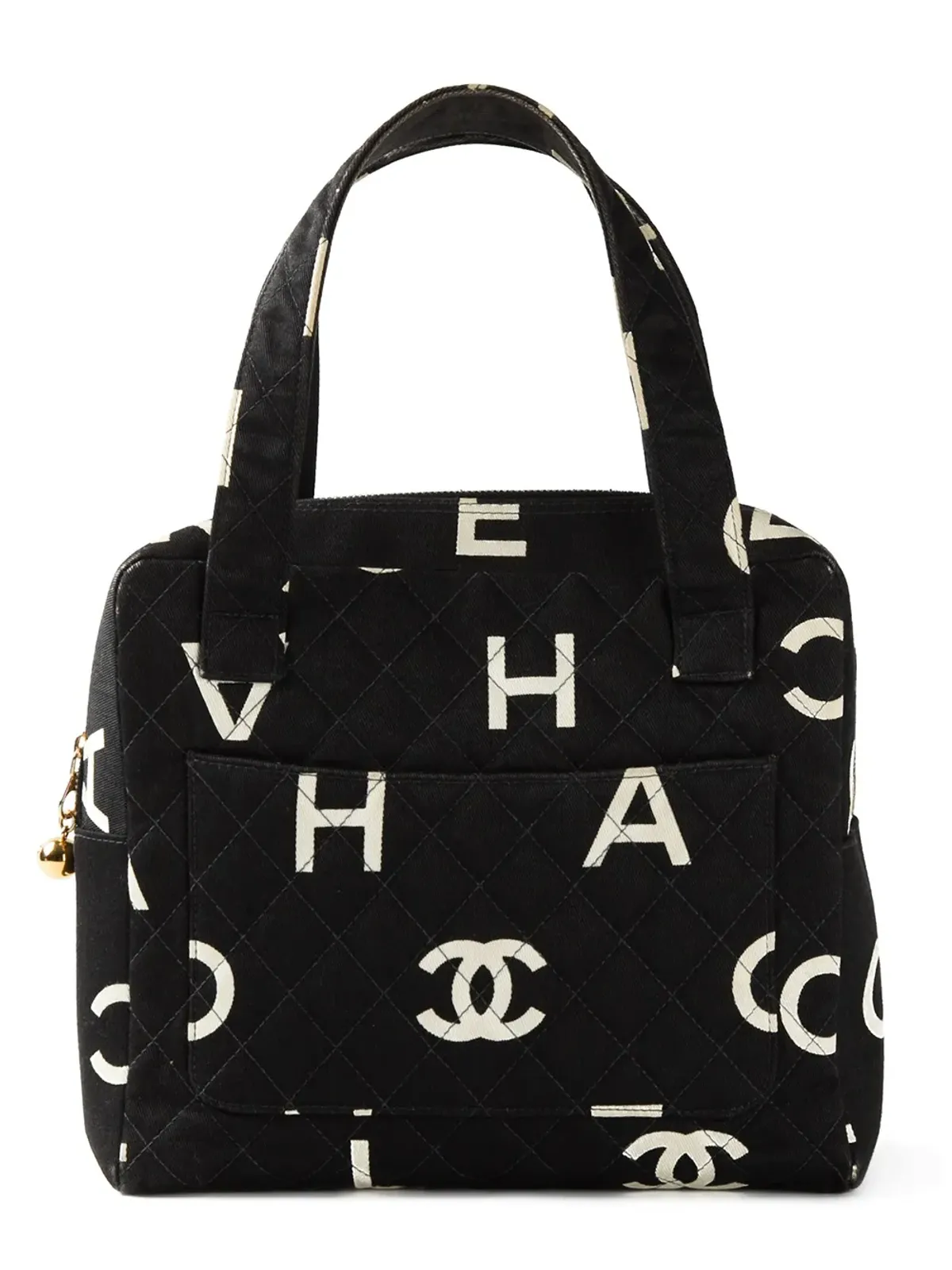 CHANEL Pre-Owned ロゴプリントキャンバスハンドバッグ - 画像1
