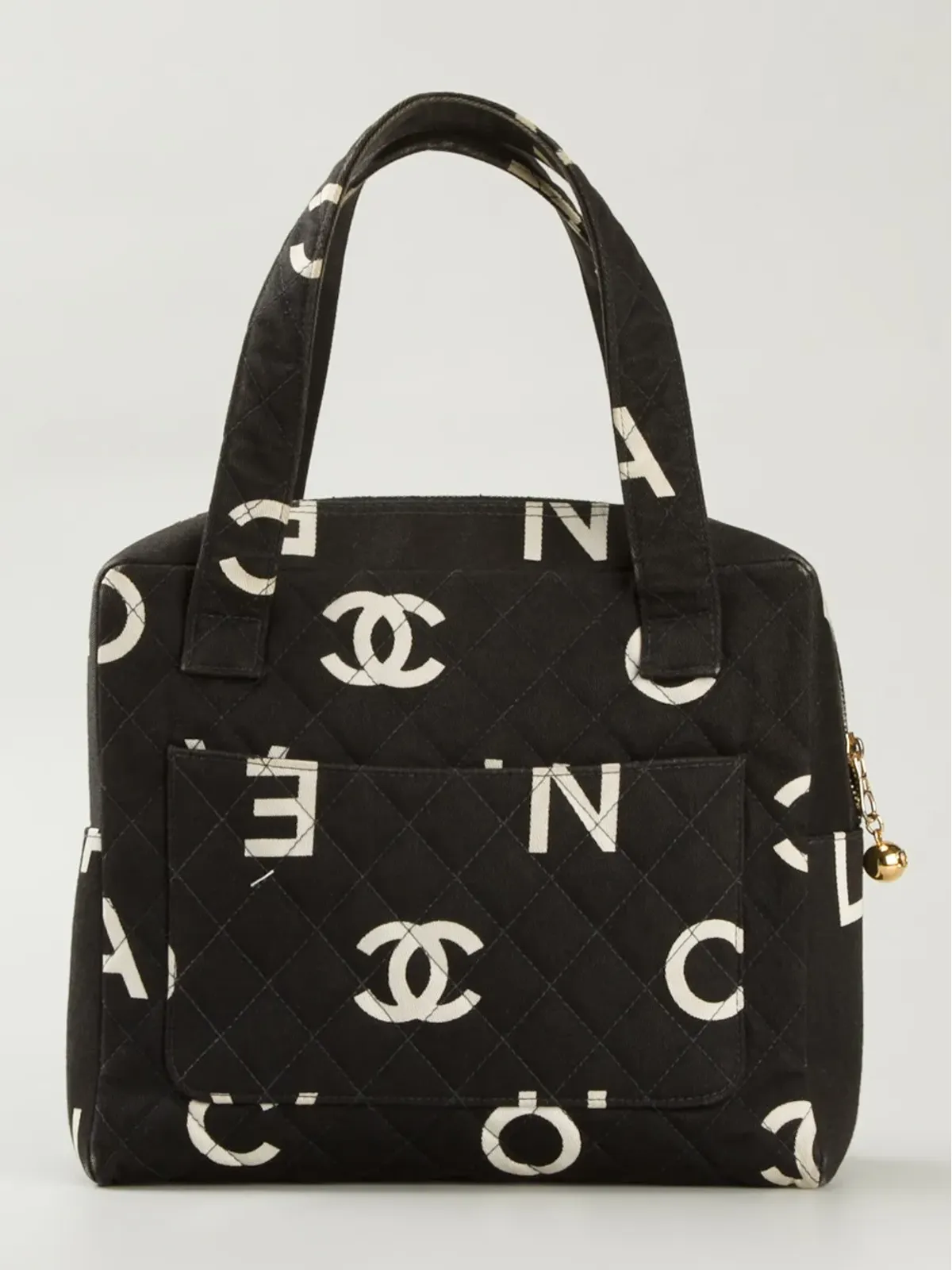 CHANEL Pre-Owned ロゴプリントキャンバスハンドバッグ - 画像3