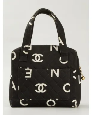 CHANEL Pre-Owned ロゴプリントキャンバスハンドバッグ - サムネイル3