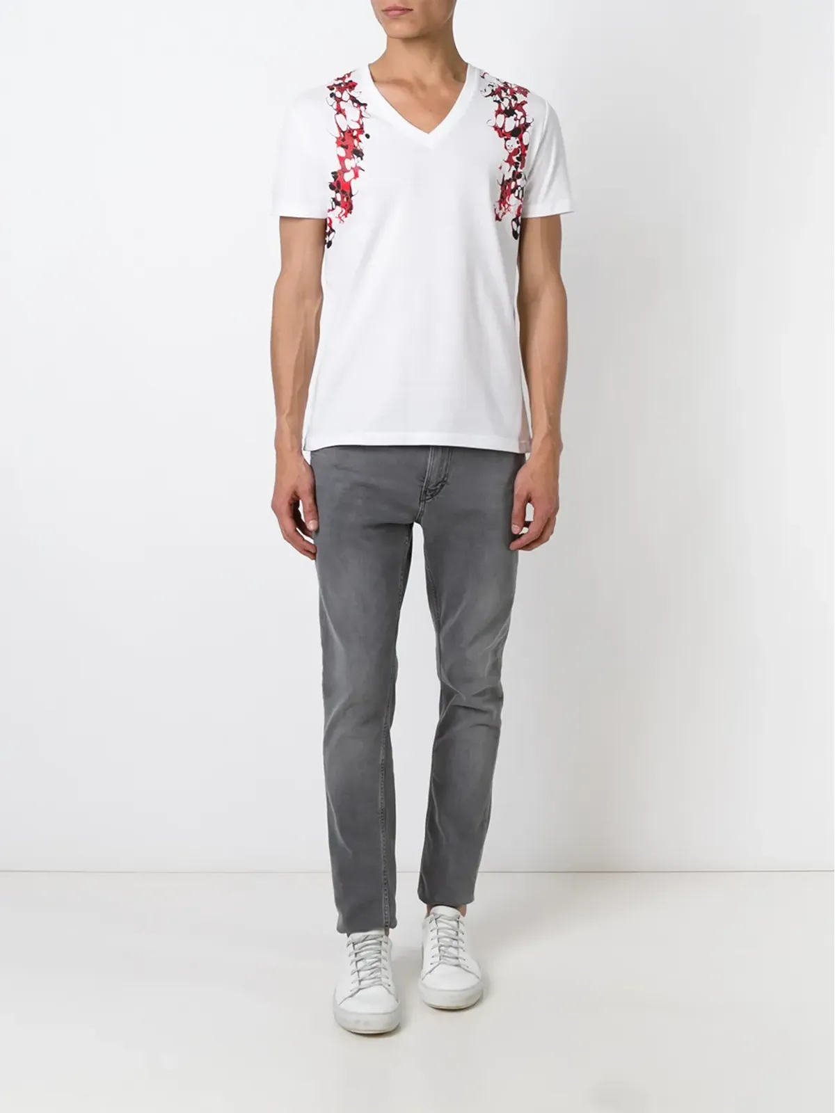 Alexander McQueen マーブル柄プリントTシャツ - 画像2