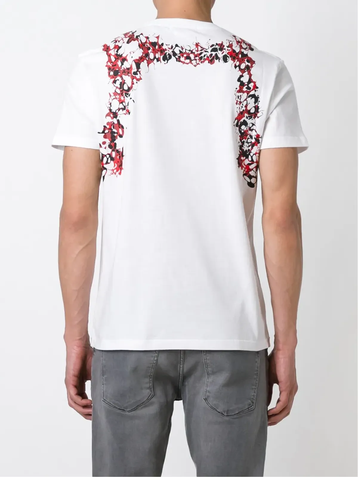 Alexander McQueen マーブル柄プリントTシャツ - 画像4