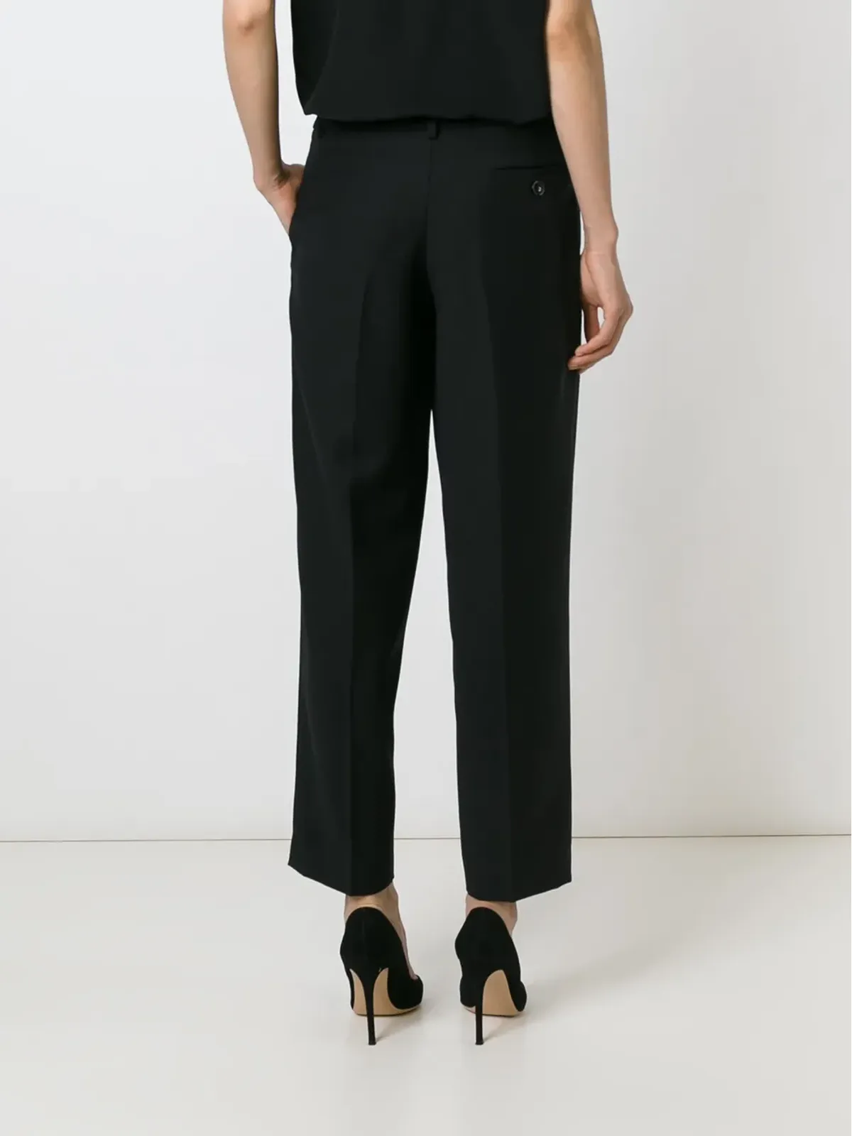 Boutique Moschino ストレートフィット テーラードパンツ ブラック - 画像4