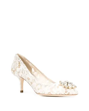 Dolce & Gabbana レースレインボーブローチディテールパンプス - サムネイル2