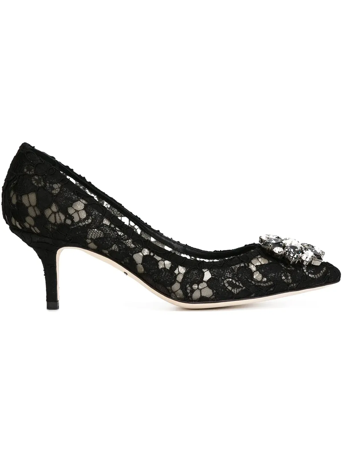 Dolce & Gabbana Rainbow Lace ブローチディテール パンプス - ブラック - 画像1