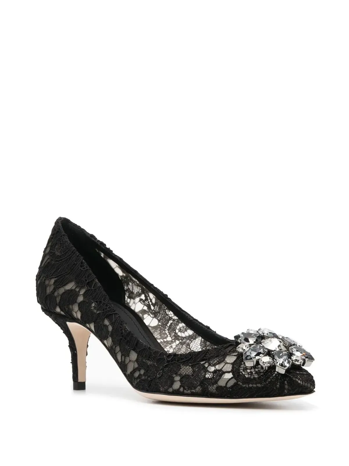 Dolce & Gabbana Rainbow Lace ブローチディテール パンプス - ブラック - 画像3