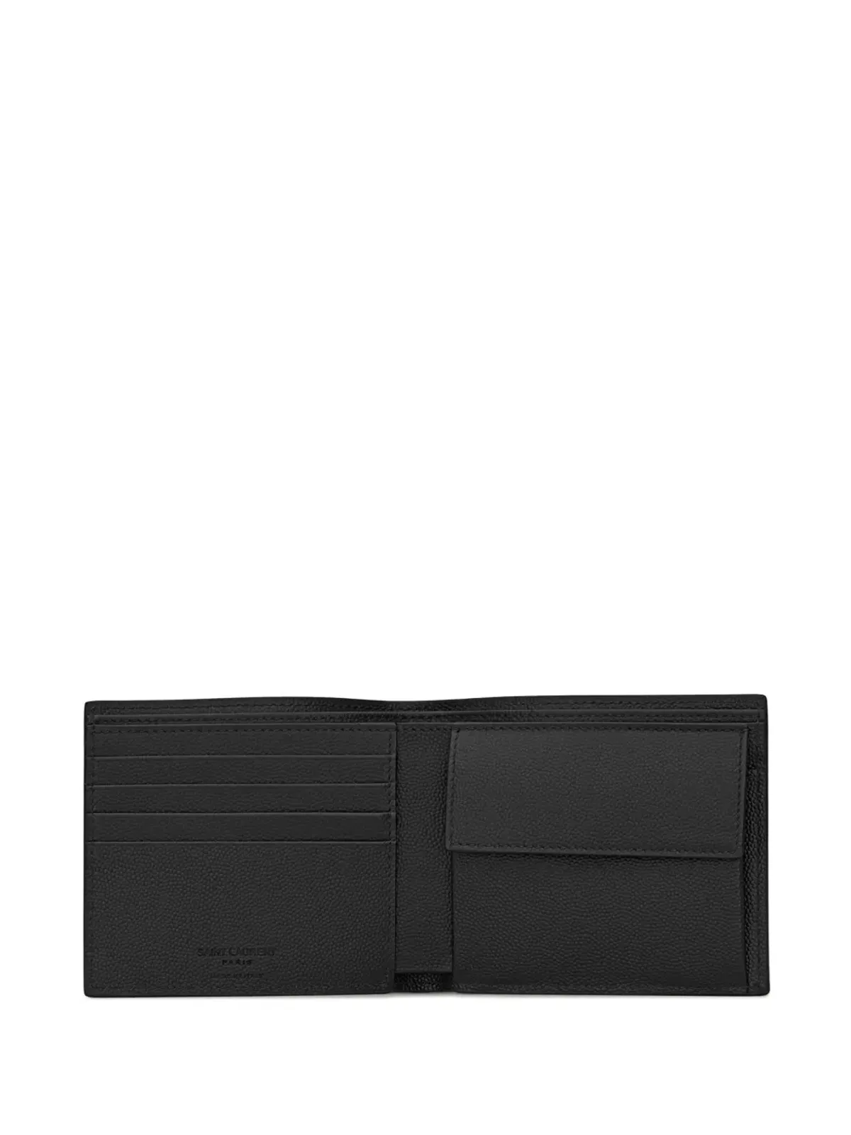 Saint Laurent ロゴプリント レザー ウォレット - ブラック - 画像4