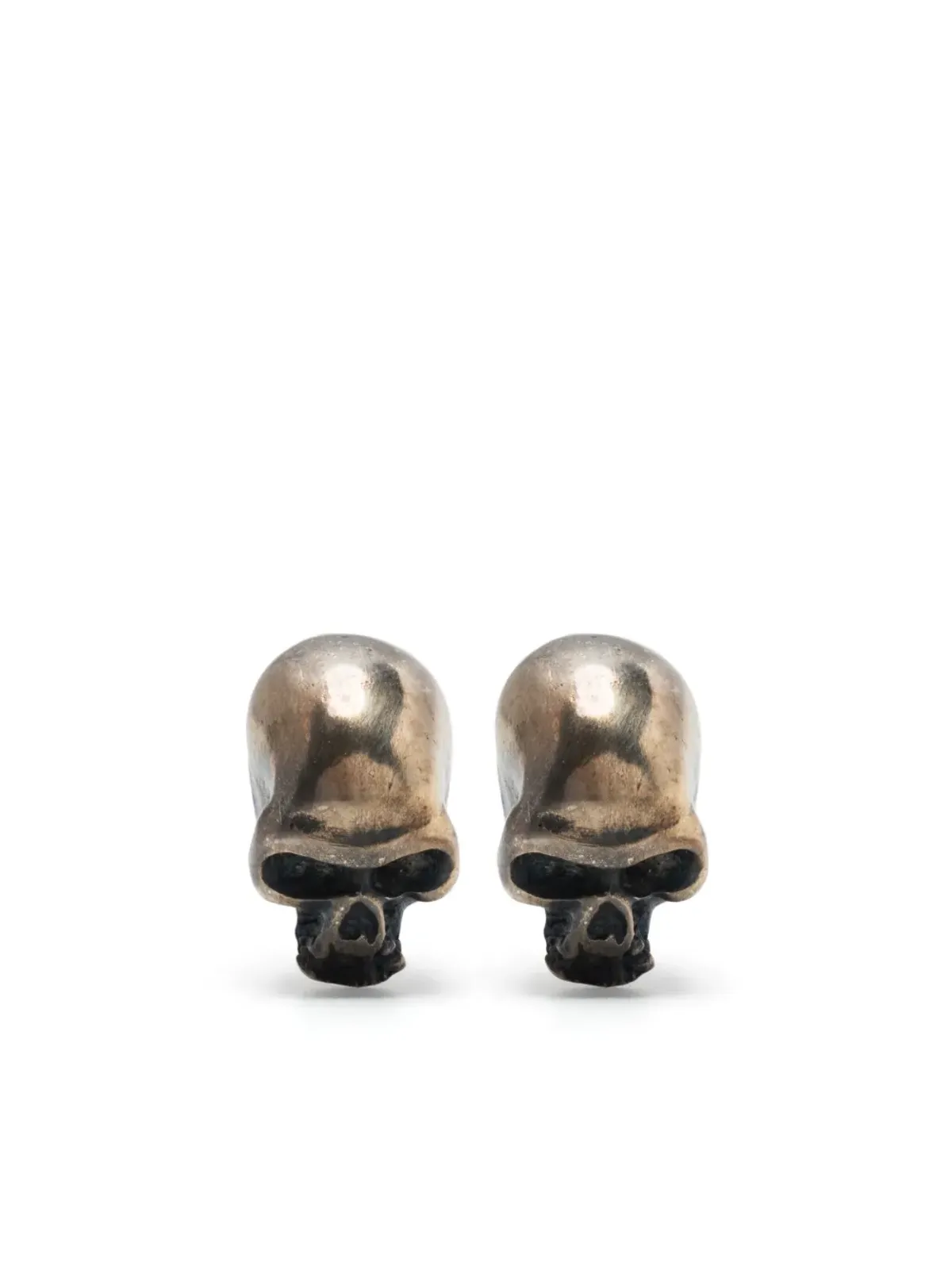 WERKSTATT:MÜNCHEN Skull silver earrings - 画像1