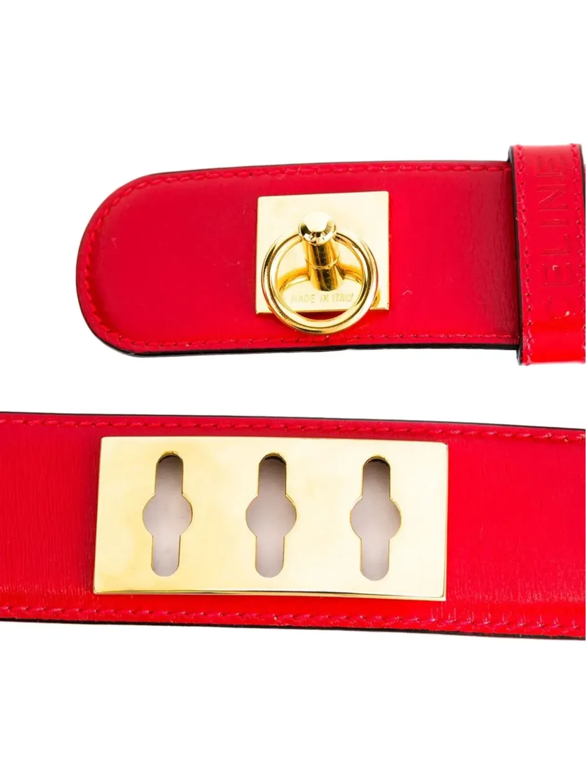 Celine Pre-Owned 1990年代 チェーンベルト - レッド - 画像2