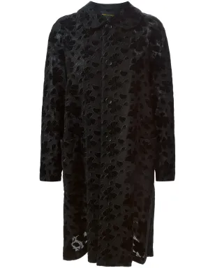 Comme Des Garçons lace butttoned coat - Black - サムネイル1