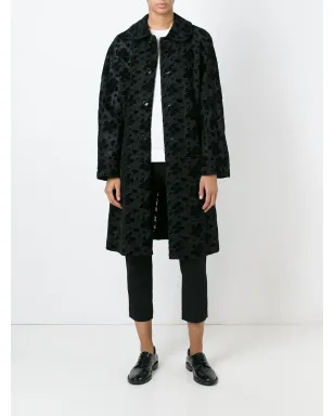 Comme Des Garçons lace butttoned coat - Black - サムネイル2