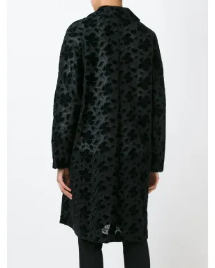 Comme Des Garçons lace butttoned coat - Black - サムネイル4