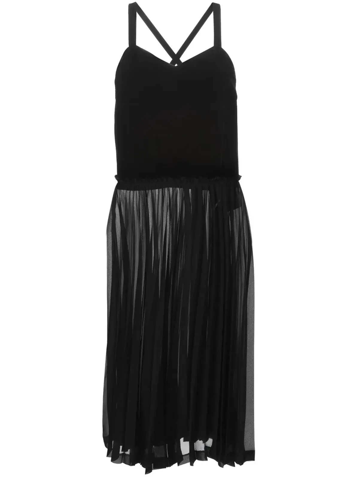 Comme Des Garçons Comme Des Garçons sheer pleated dress - Black - 画像1