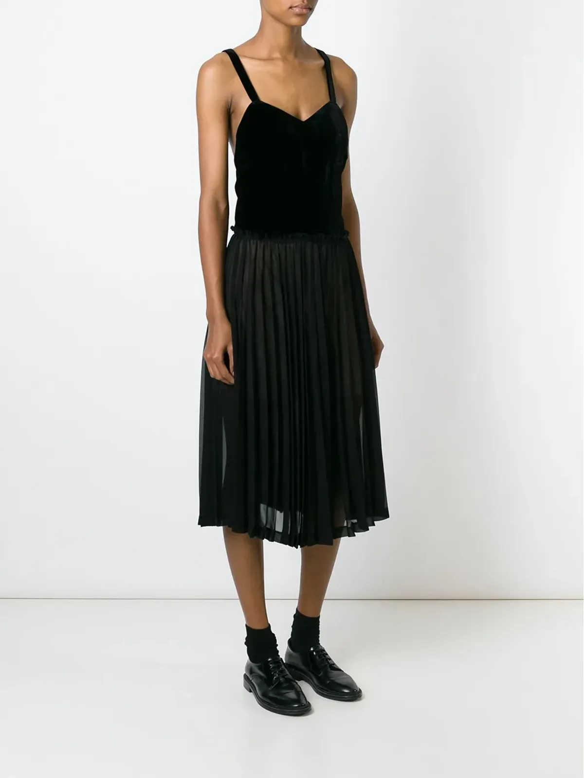 Comme Des Garçons Comme Des Garçons sheer pleated dress - Black - 画像2