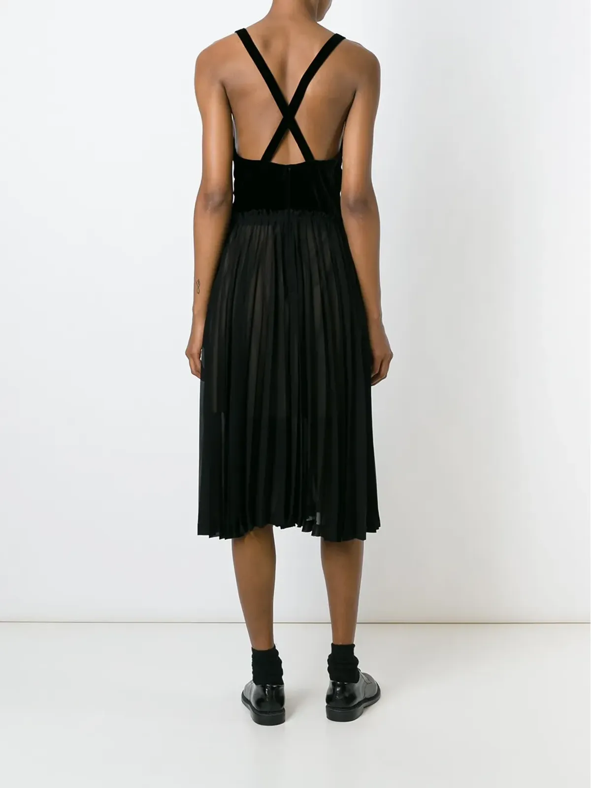 Comme Des Garçons Comme Des Garçons sheer pleated dress - Black - 画像4