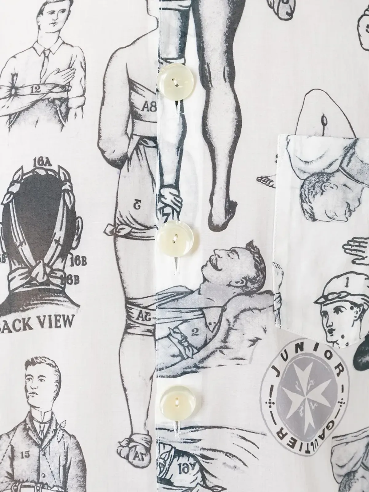 Jean Paul Gaultier Pre-Owned First Aid printed shirt - White - 画像5