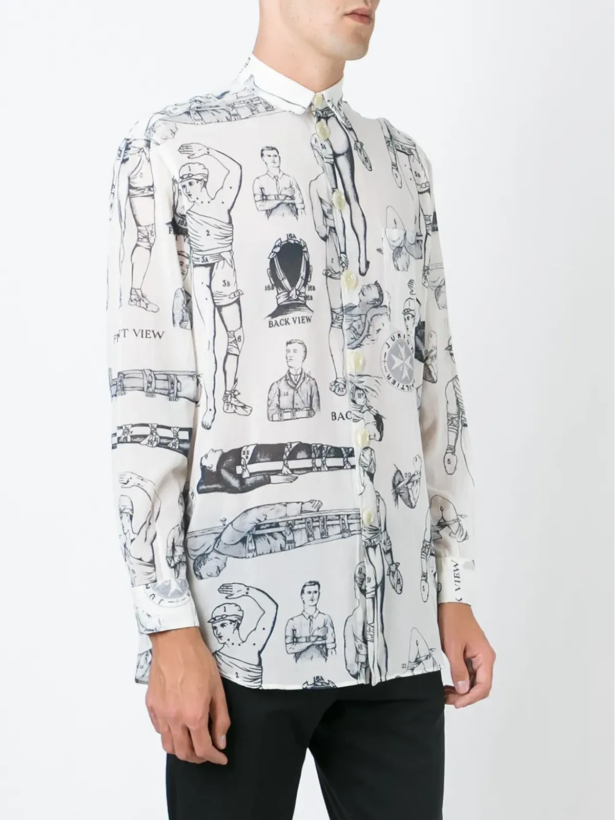 Jean Paul Gaultier Pre-Owned First Aid printed shirt - White - 画像3