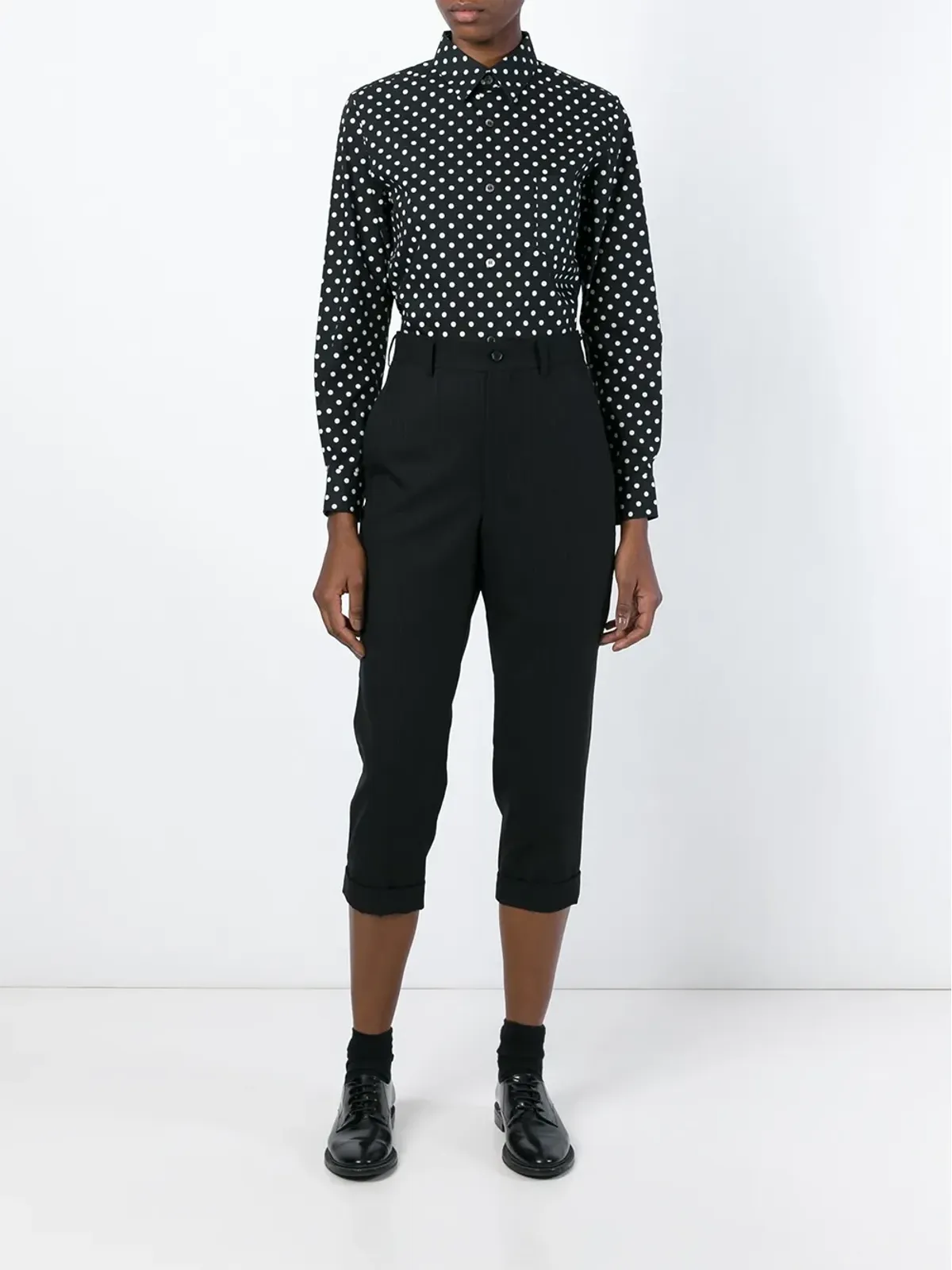 Comme Des Garçons Comme Des Garçons クロップドパンツ ピンストライプ - 画像2