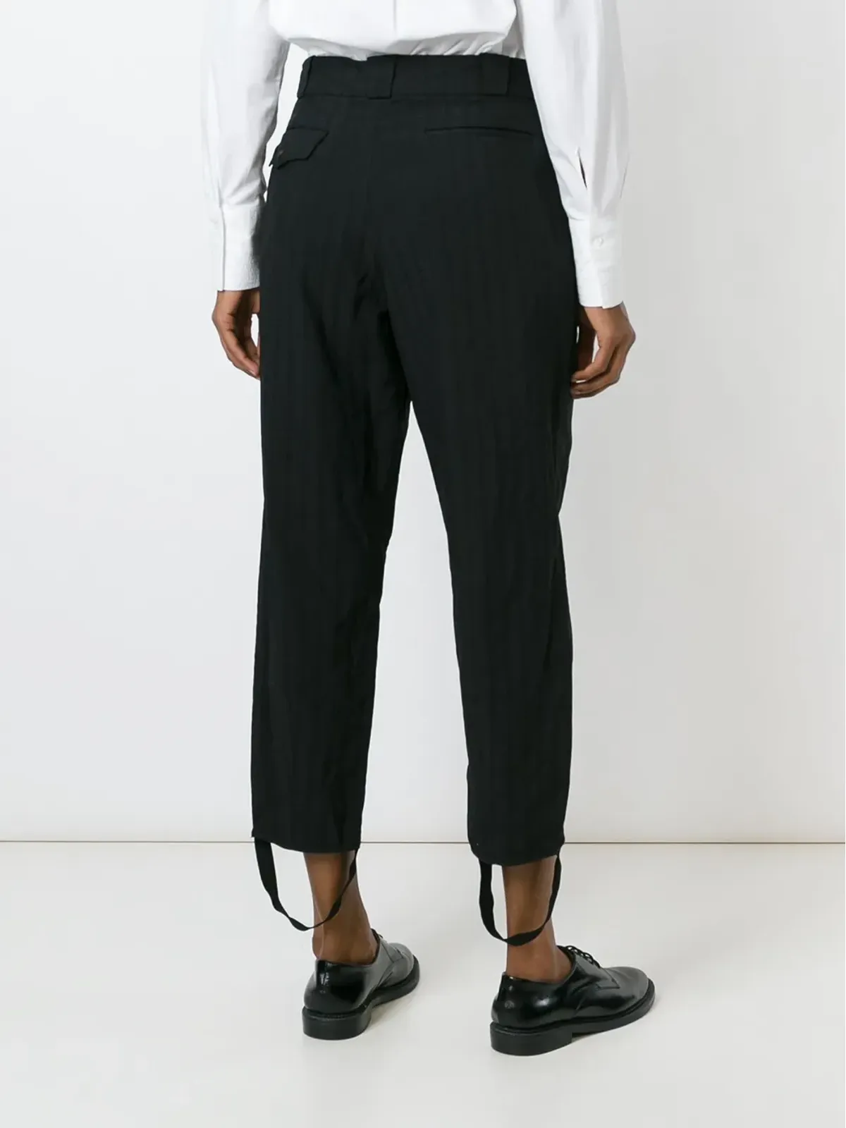 Comme Des Garçons Comme Des Garçons プリーツディテールのピンストライプパンツ - 画像4
