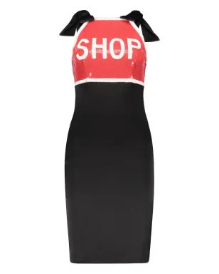Moschino スパンコール付きミディドレス - ブラック - サムネイル1