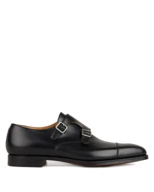 Crockett & Jones ダブルバックル ローファー - ブラック - サムネイル1