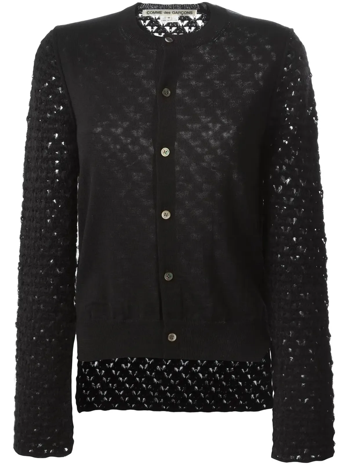 Comme Des Garçons open knit sleeve cardigan - 画像1